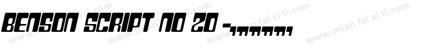 Benson Script No 20字体转换